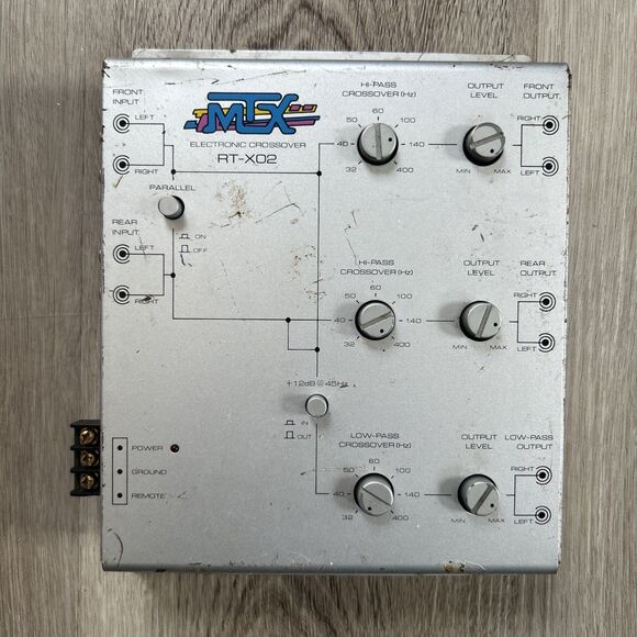 MTX RT-X02A 3 Way Electronic Crossover Vintage Car Audio Untested - Picture 1 of 8